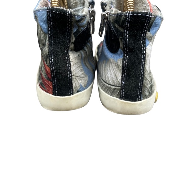 RARE Golden Goose Deluxe Brand Kids Mid Star Sneakers Tropical Summer Size 31 - Picture 3 of 11